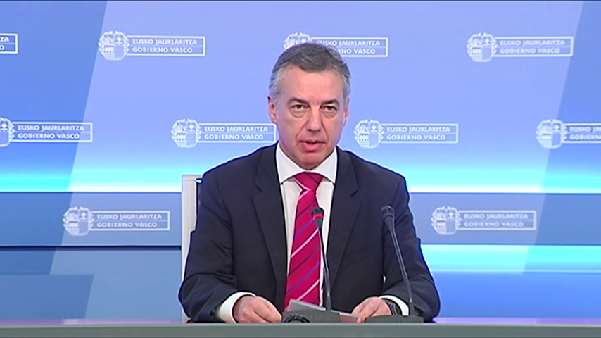 Urkullu pide "altura de miras" al gobierno español y francés y pide "canales de comunicación centrados en el logro de un objetivo" Urkullu pide "altura de miras" al gobierno español y francés y pide "canales de comunicación centrados en el logro de un objetivo"
