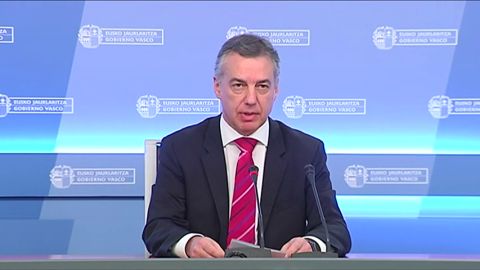 Urkullu pide "altura de miras" al gobierno espa&ntilde;ol y franc&eacute;s y pide "canales de comunicaci&oacute;n centrados en el logro de un objetivo"