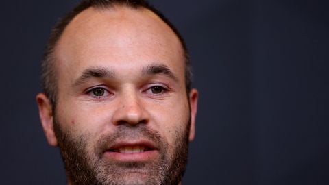 Andr&eacute;s Iniesta en un acto