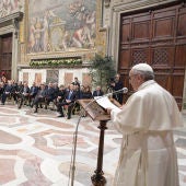 El Papa Francisco durante una audiencia con motivo del 60 aniversario del Tratado de Roma la Ciudad del Vaticano