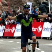 Alejandro Valverde gana en Lo Port y se pone líder de la Vuelta a Cataluña