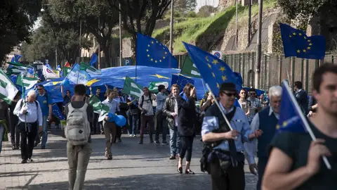 Manifestación proeuropea en Roma Manifestación proeuropea en Roma