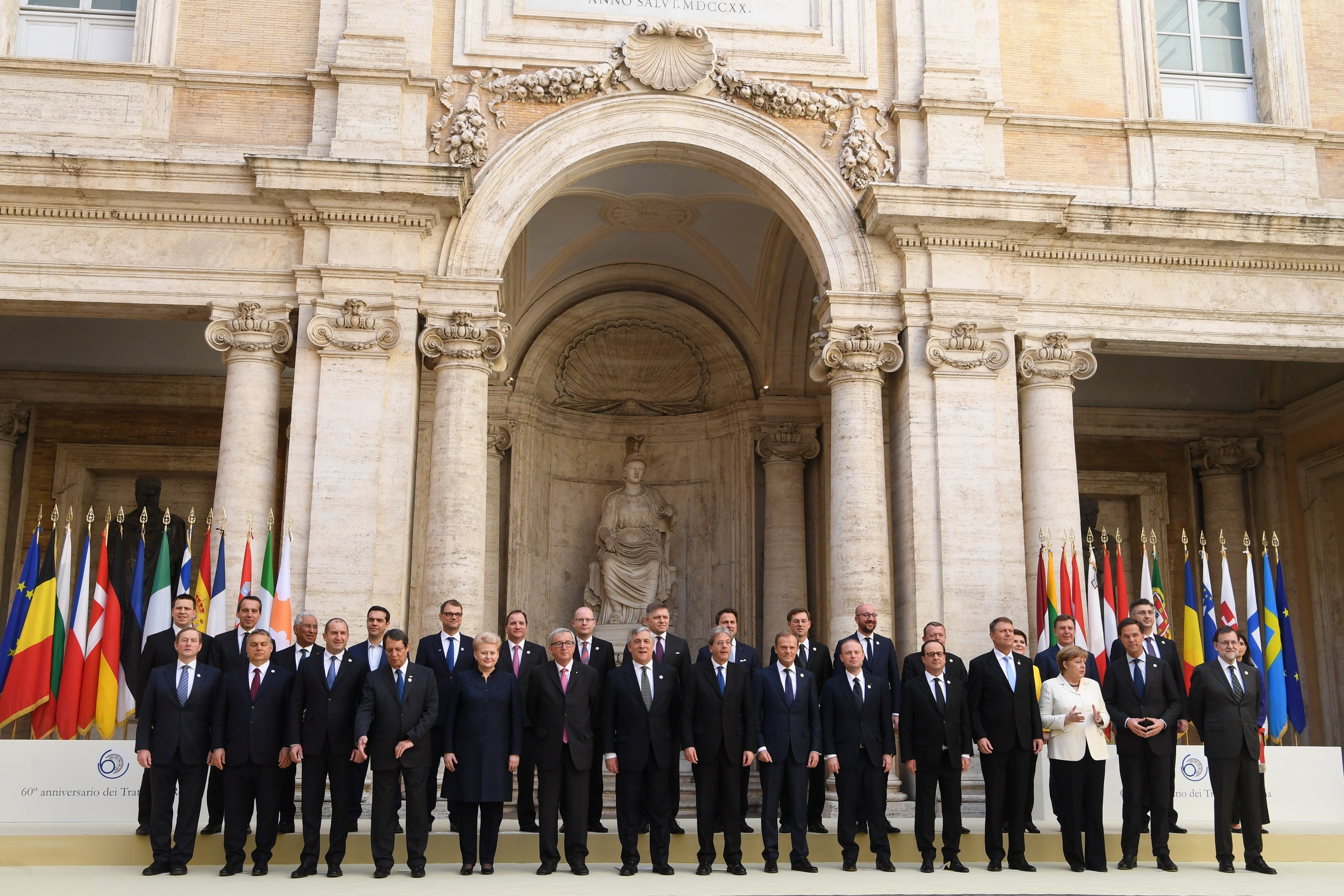 Los líderes de la Unión Europea reafirman en Roma su voluntad de seguir avanzando Los líderes de la Unión Europea reafirman en Roma su voluntad de seguir avanzando