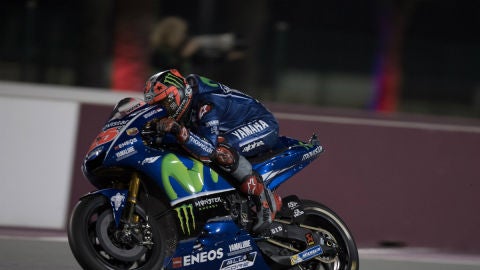 Maverick Vi&ntilde;ales, en su Yamaha