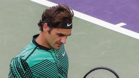 Roger Federer en un partido