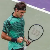 Roger Federer en un partido Roger Federer en un partido