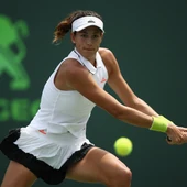 Muguruza golpea una bola Muguruza golpea una bola