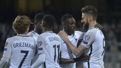 Francia celebra un gol