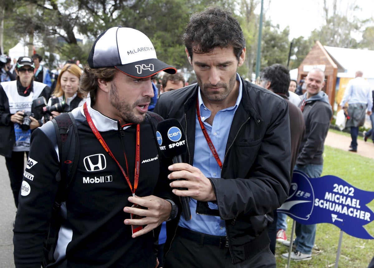 Webber: "Puede ser que Alonso no acabe el año en McLaren-Honda" Webber: "Puede ser que Alonso no acabe el año en McLaren-Honda"