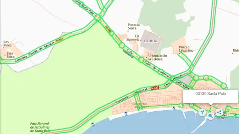 El desdoblamiento de la carretera Elche-Santa Pola comenzará por el tramo más cercano a la localidad pesquera. Carretera