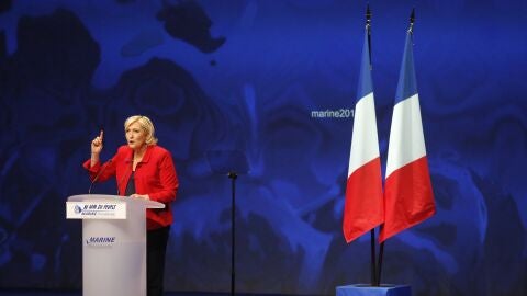 La candidata ultraderechista, Marine Le Pen, en Lille