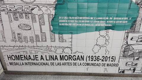 Mural en La Latina en homenaje a Lina Morgan