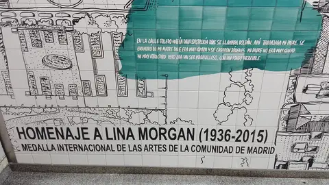 Mural en La Latina en homenaje a Lina Morgan Mural en La Latina en homenaje a Lina Morgan