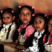 Un grupo de niñas en Yemen