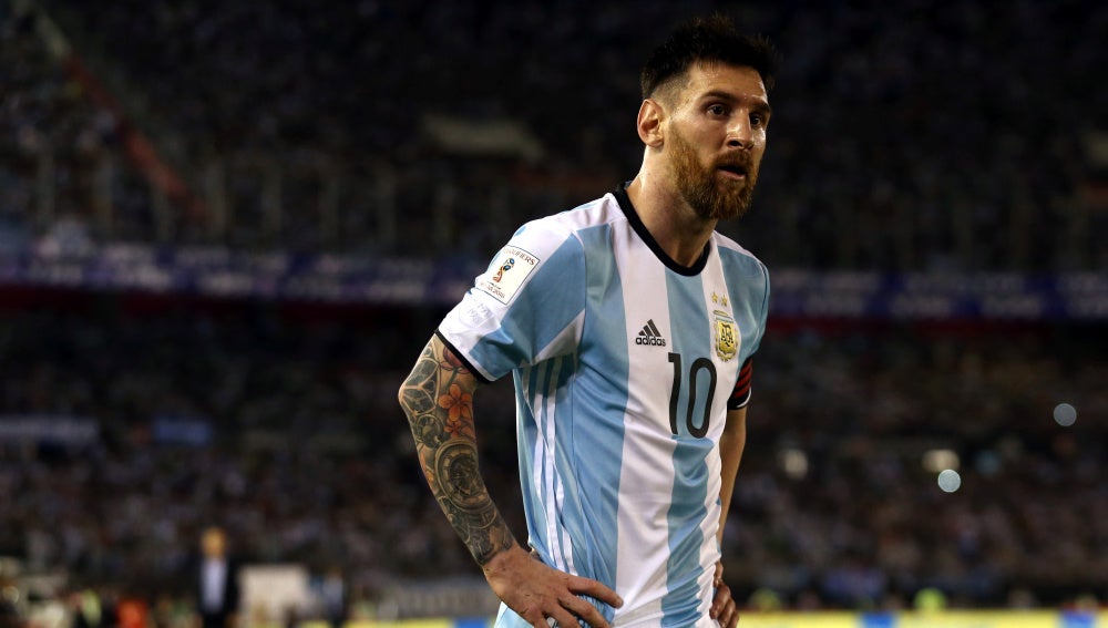 Leo Messi, durante el partido contra Chile
