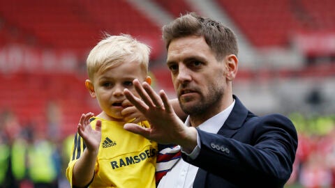 Jonathan Woodgate, antes de un partido del Middlesbrough