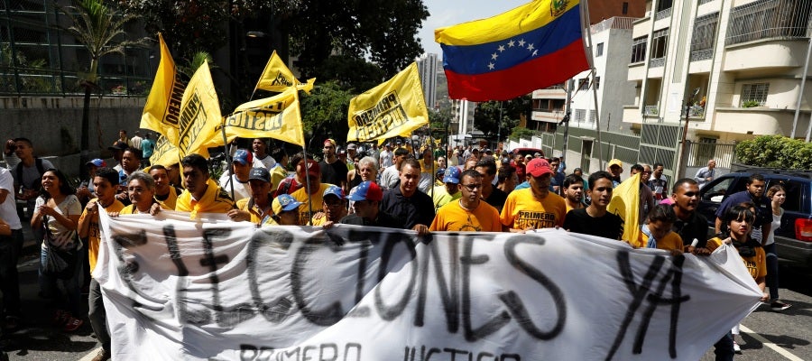 Manifestación opositora en Venezuela Manifestación opositora en Venezuela