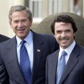 Blair, Bush y Aznar en la cumbre de las Azores