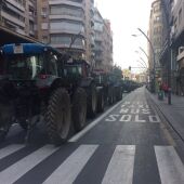 Tractores en el centro de Murcia