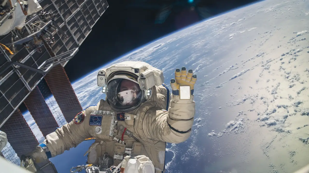 Un astronauta desde la ISS Un astronauta desde la ISS