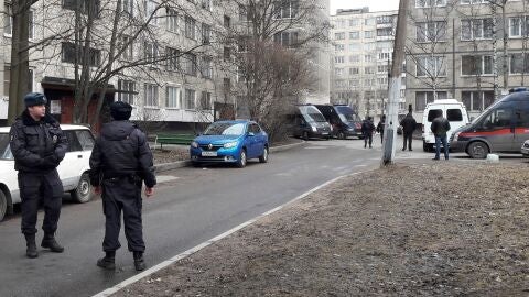 Polic&iacute;a cerca de la zona de la explosi&oacute;n