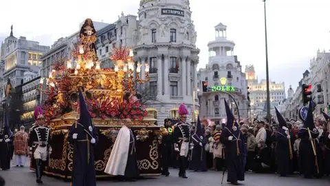 Procesión en Madrid durante la Semana Santa Procesión en Madrid durante la Semana Santa