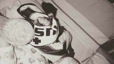 La hija de Griezmann, con la camiseta del Atl&eacute;tico