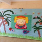 El mural confeccionado en la Escuela Infantil Municipal Els Xiquets de Elche.