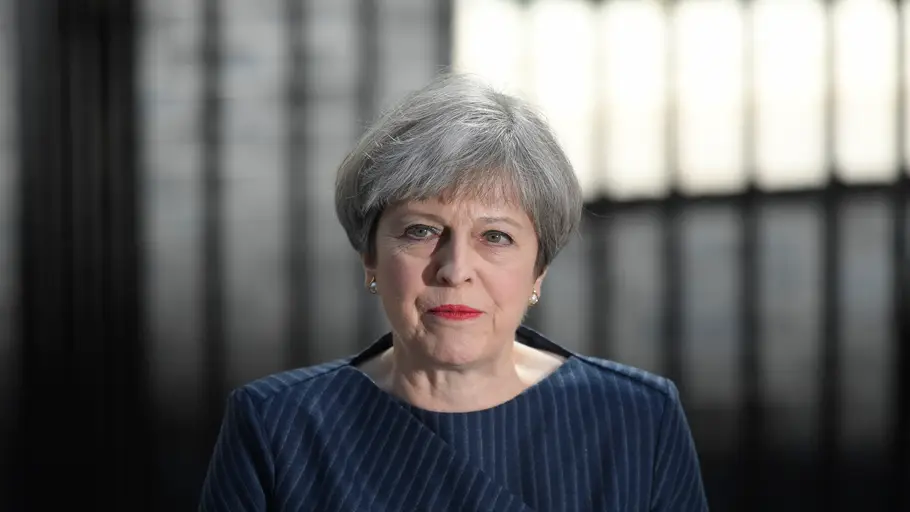 Theresa May, durante el anuncio de adelanto electoral Theresa May, durante el anuncio de adelanto electoral