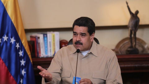 Nicol&aacute;s Maduro durante una reuni&oacute;n de alto nivel