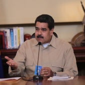Nicolás Maduro durante una reunión de alto nivel