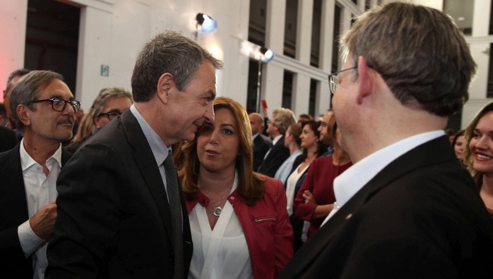 Susana Díaz, junto al expresidente del Gobierno José Luis Rodríguez Zapatero