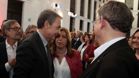 Susana D&iacute;az, junto al expresidente del Gobierno Jos&eacute; Luis Rodr&iacute;guez Zapatero