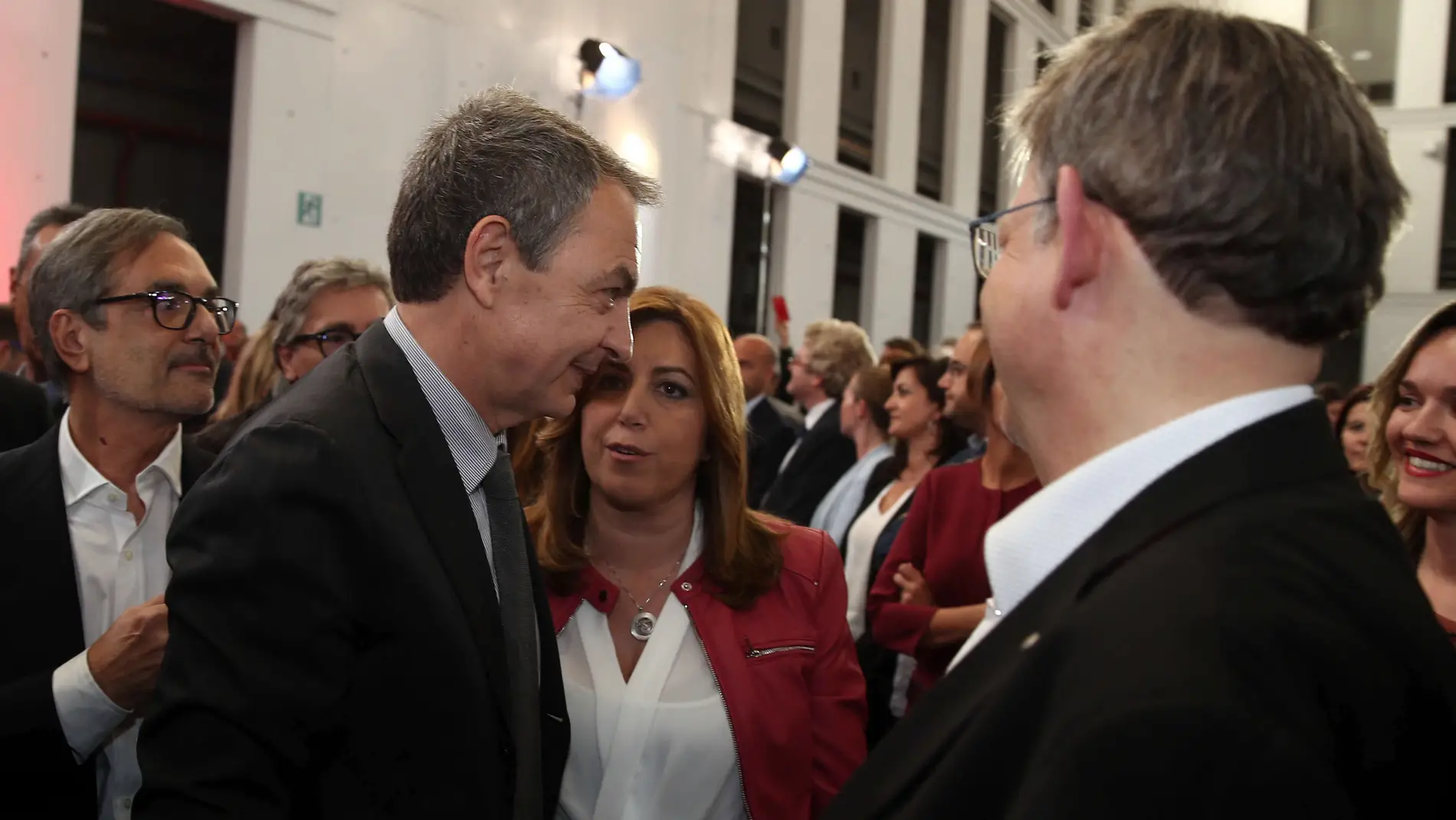Susana Díaz, junto al expresidente del Gobierno José Luis Rodríguez Zapatero