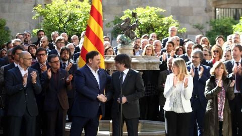 Puigdemont y Junqueras en Catalu&ntilde;a