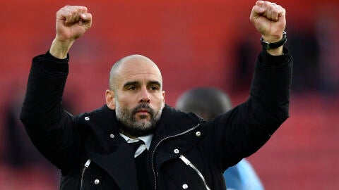 Pep Guardiola, durante un encuentro del Manchester City