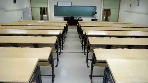 Imagen de archivo de un aula vacía Imagen de archivo de un aula vacía