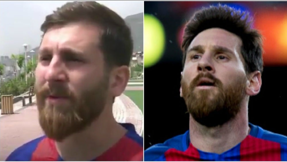 El doble de Leo Messi y Leo Messi