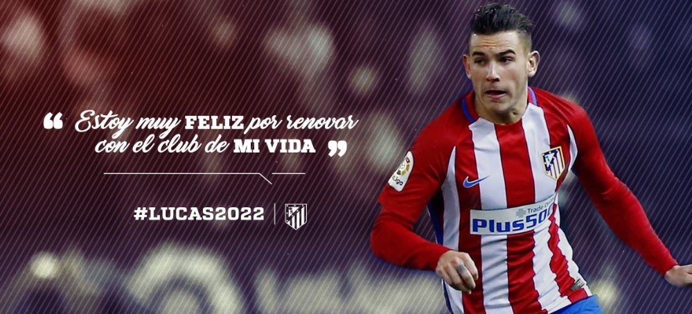 Lucas Hernández renueva su contrato con el Atlético hasta 2022 Lucas Hernández renueva su contrato con el Atlético hasta 2022