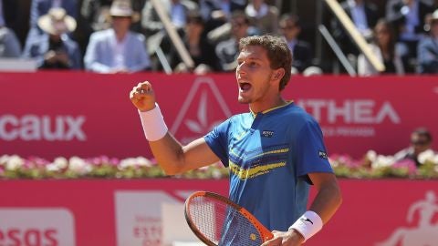 Pablo Carre&ntilde;o celebra un punto en Estoril