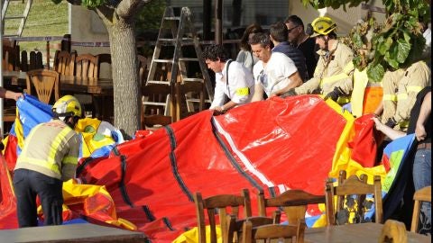 Fallece una ni&ntilde;a en un castillo hinchable de Girona.