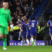 Los jugadores del Chelsea celebran un gol ante el Middlesbrough