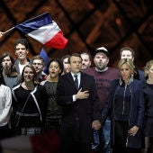 Macron tras ganar las elecciones de Francia