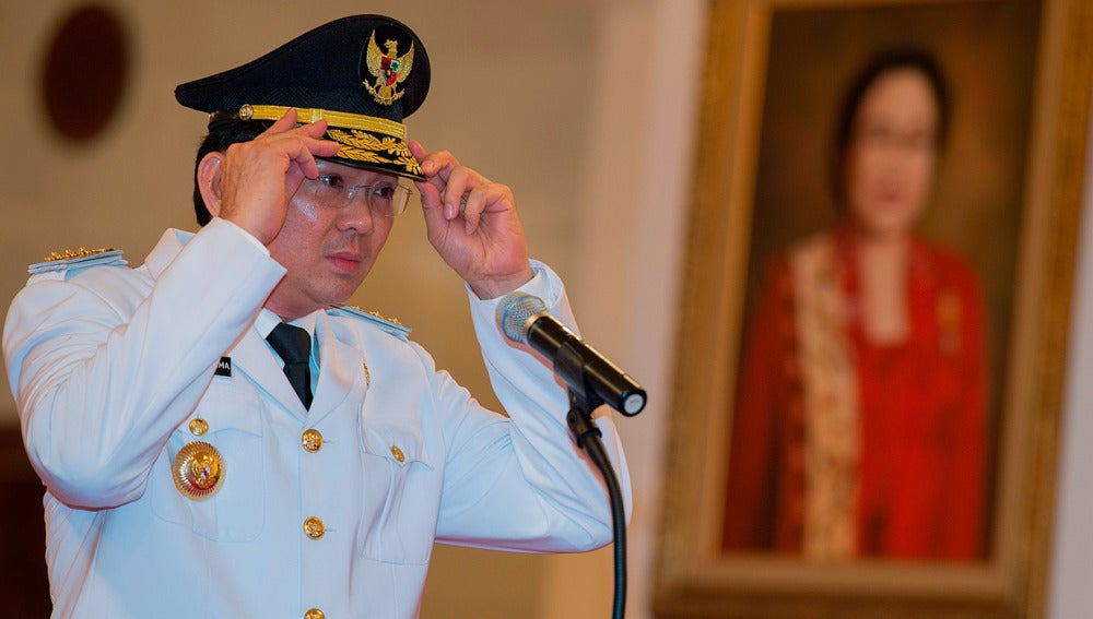 El gobernador saliente de Yakarta, Basuki Tjahaja Purnama