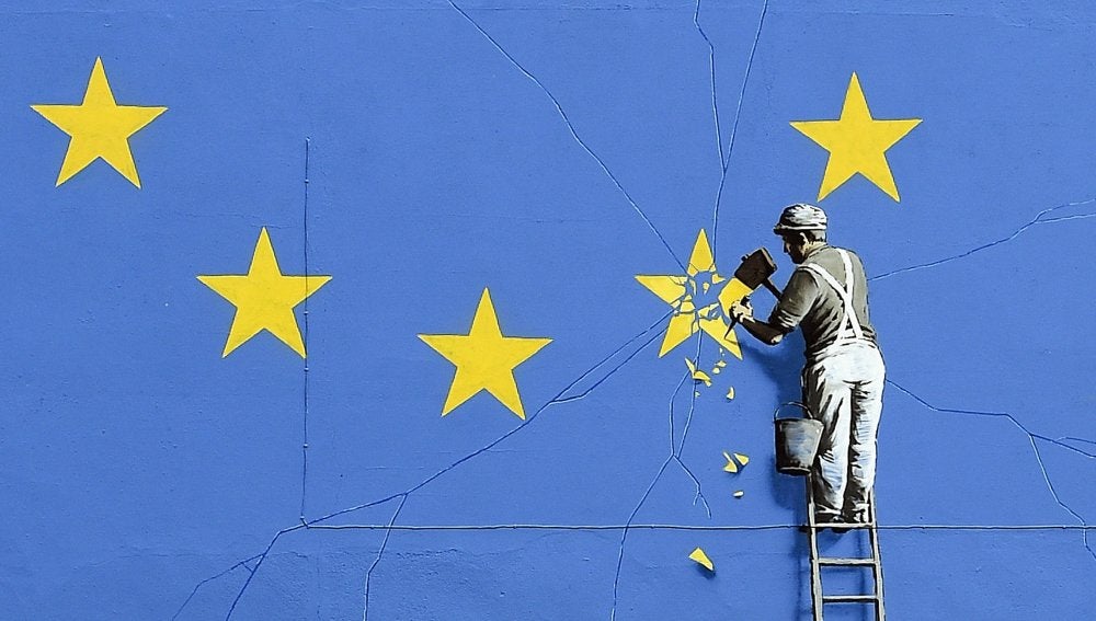 Imagen en detalle del mural de Banksy en Dover