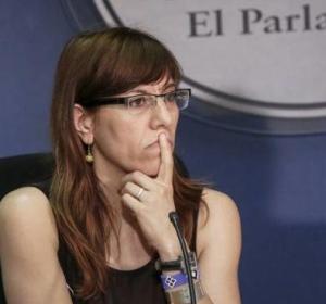 La portavoz parlamentaria de Podemos en Baleares, Laura Camargo, durante una comparecencia. La portavoz parlamentaria de Podemos en Baleares, Laura Camargo, durante una comparecencia.