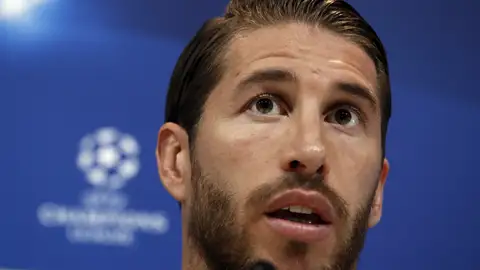 Sergio Ramos, durante una rueda de prensa con el Madrid Sergio Ramos, durante una rueda de prensa con el Madrid