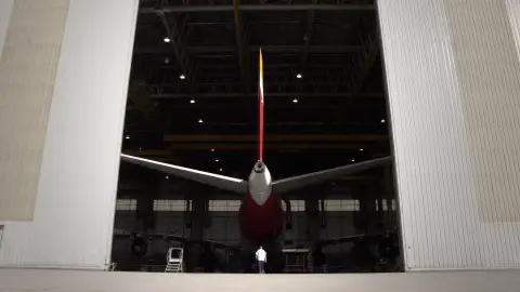 Un avión de Iberia Dentro De Iberia