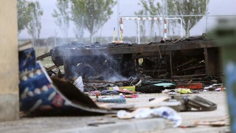 La caravana de feriantes de Cabrillas (Salamanca) donde se ha producido la explosi&oacute;n