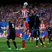 Saúl, apunto de marcar gol con el Atlético de Madrid
